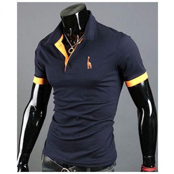 Polo T-shirt à manches courtes ajusté Coton Fashion Fitted
